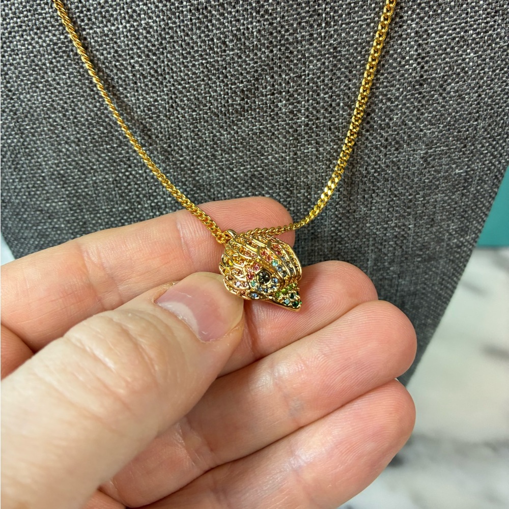 Kurt Geiger London Gold Plated Rainbow Pave Crystals Eagle Head NWT Necklace